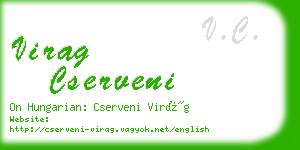 virag cserveni business card